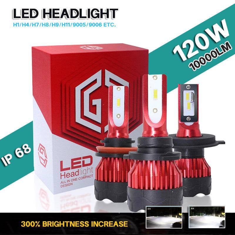 [2PCS] New 120W K5 led car headlights c6 H4 H7 Car led headlights H11 H10 H1 6000K light