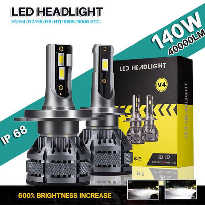 （2PCS）140W 40000LM CSP Car H4 LED Headlight  H7 H11 Canbus Bulbs H1 9005 9006 9012 HB2 HB3 HB4 6000k car light