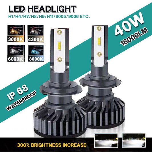 [2PCS]40W 6000K 16000LM Super Bright H4 LED Headlamp 9005 9006  H7 H11 Headlight